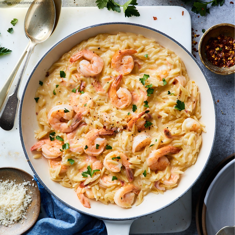 Shrimp Scampi & Orzo