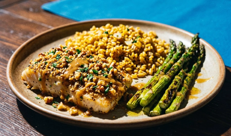 Walnut-Crusted Cod