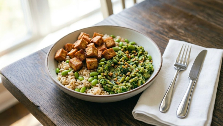 Crispy Sesame Tofu Bowl