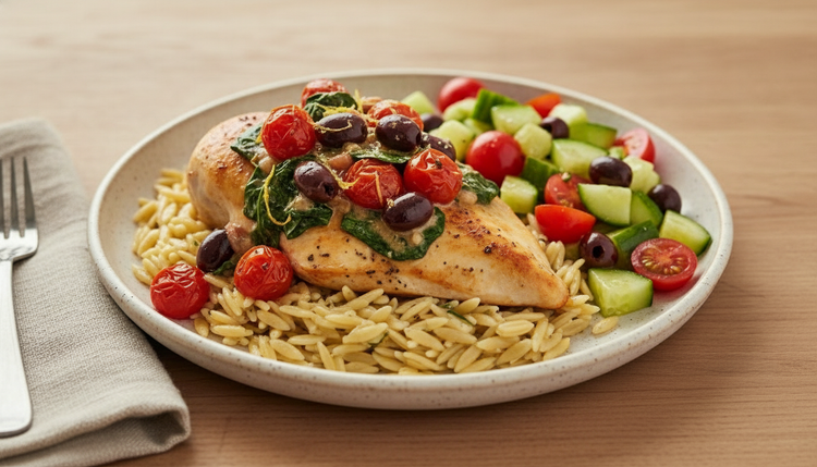 Baked Chicken Breast with Kalamata & Tomato