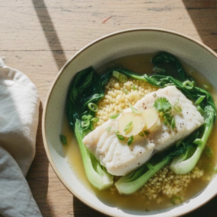 Ginger-Poached Cod
