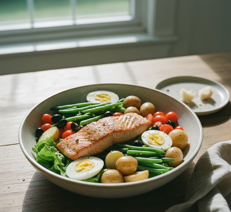 Seared Salmon Niçoise Bowl
