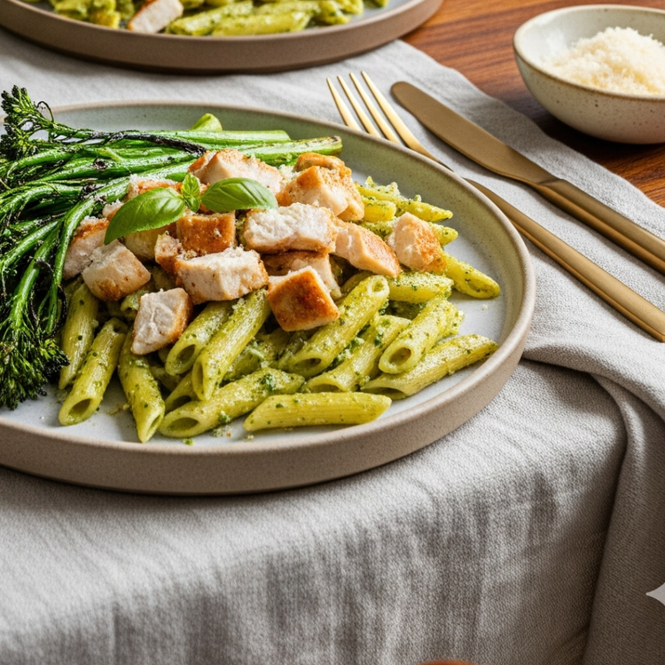 Almond Pesto Chicken Pasta