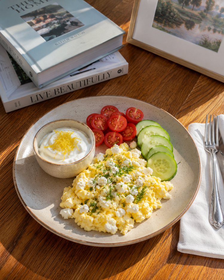 Feta & Herb Egg White Scramble