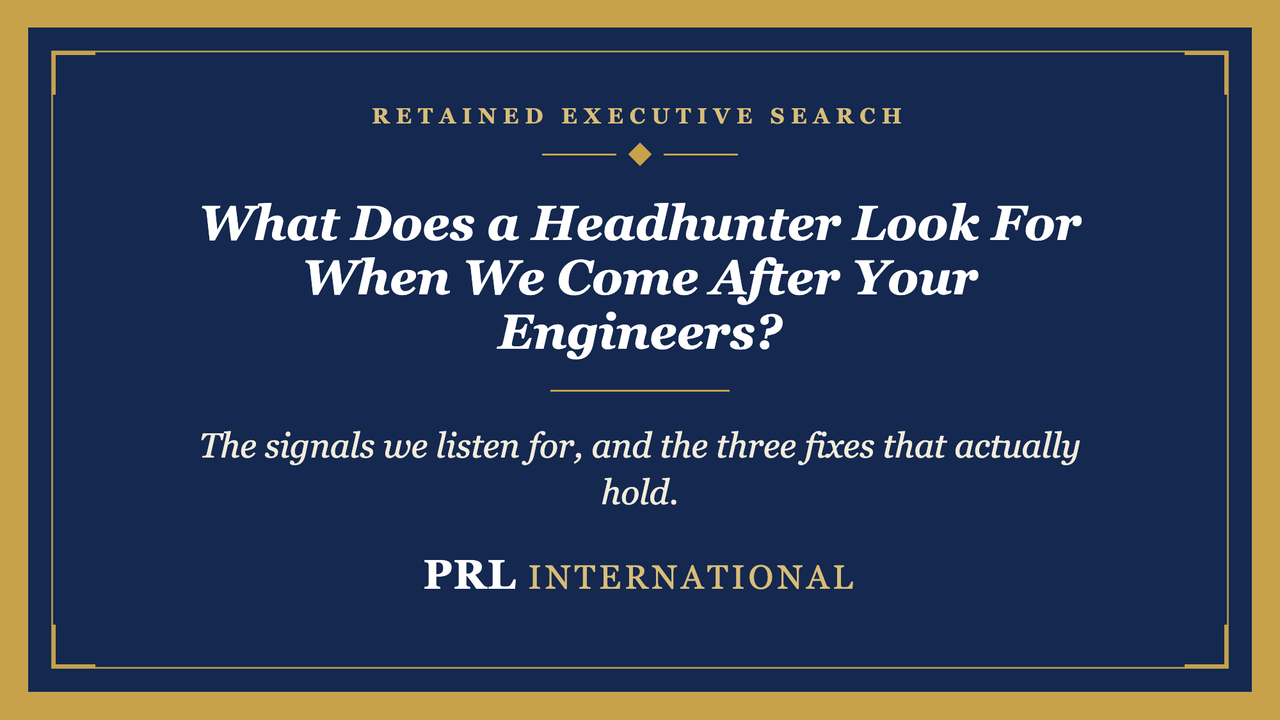 What Does a Headhunter Look For When We Come After Your Engineers?