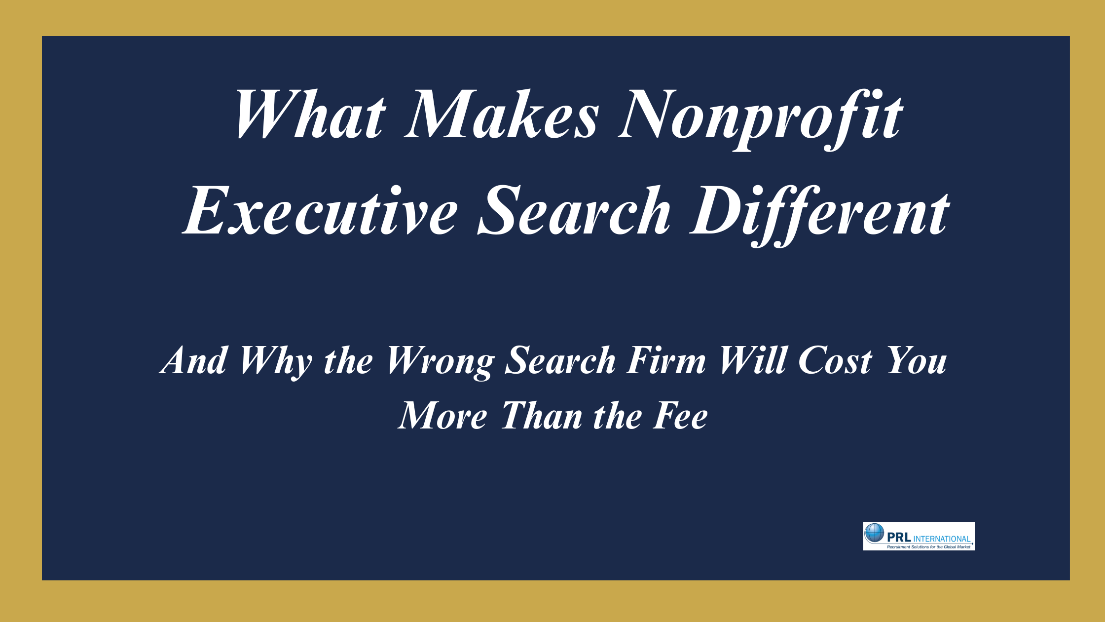What Makes Nonprofit Executive Search Different From a Corporate Search?