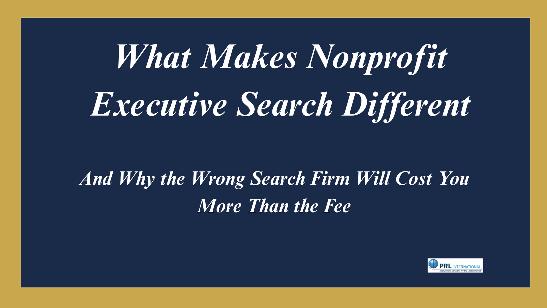 What Makes Nonprofit Executive Search Different From a Corporate Search?