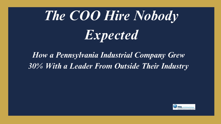 How Does a Family-Owned Industrial Company Find a COO When Cultural Fit Matters as Much as Operational Experience?