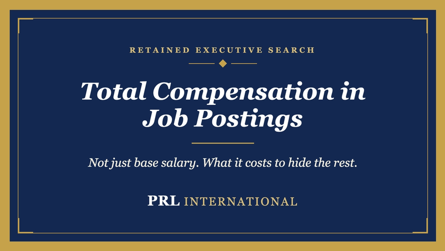 Should an Executive Job Posting Show the Full Compensation Package, Not Just Base Salary?