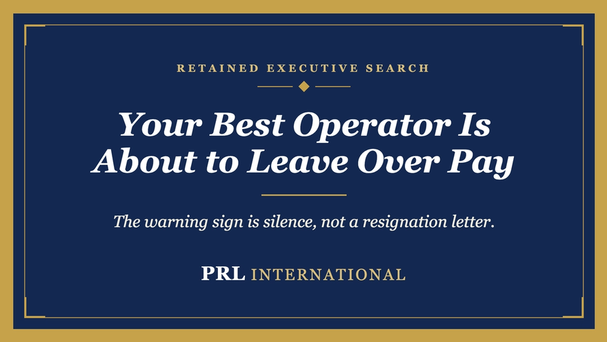 How Do You Know Your Best Operator Is About to Leave Over Pay?