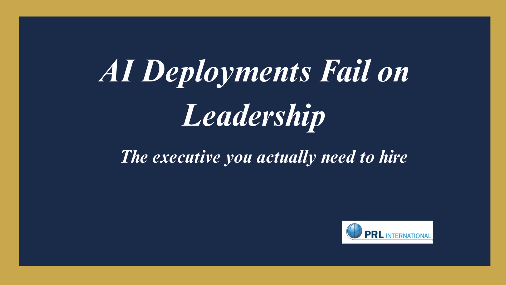 Who Do You Hire to Lead an AI Agent Deployment That Actually Works?