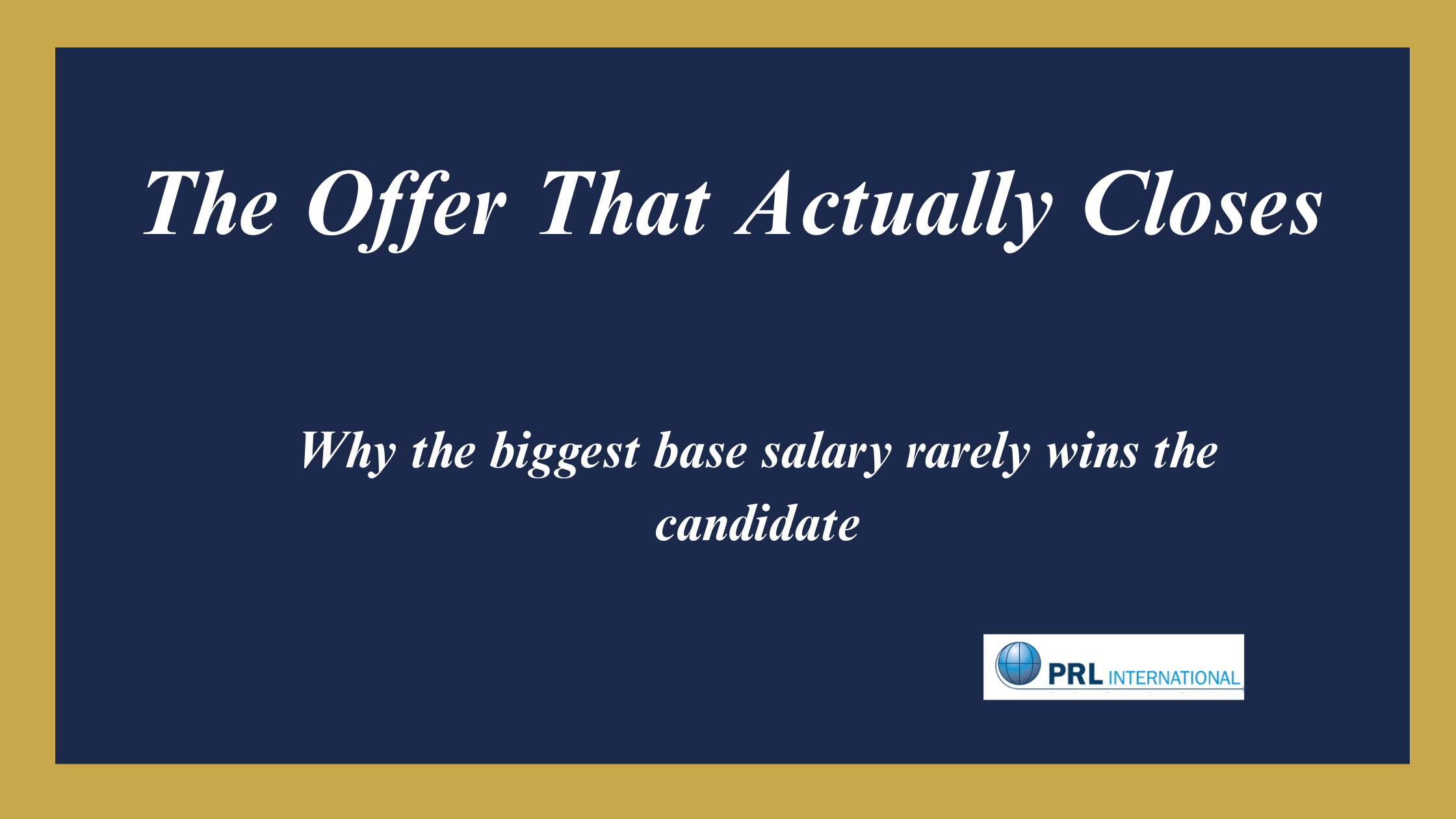 How Do You Structure an Executive Compensation Package That Actually Closes the Candidate?