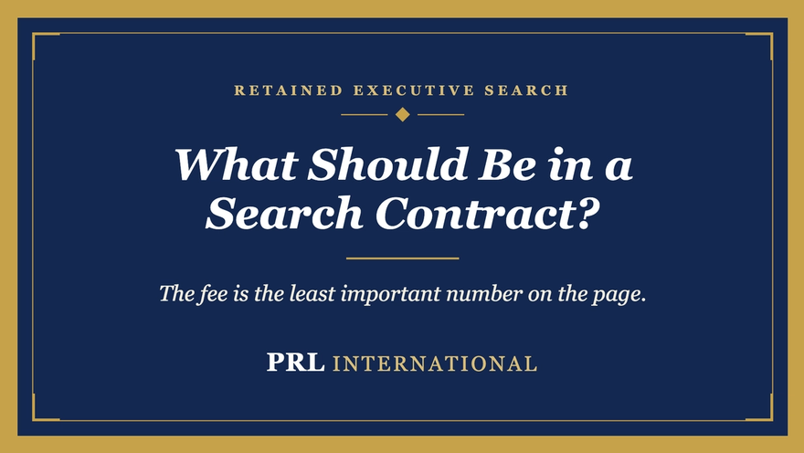 What Should Be in a Retained Executive Search Contract?