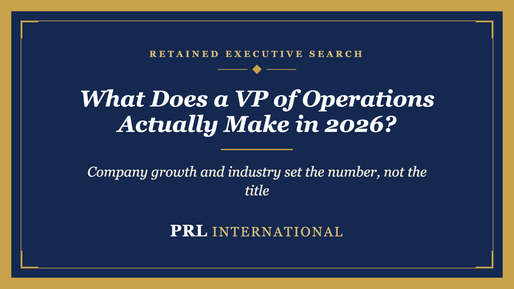 What Does a VP of Operations Actually Make in 2026?