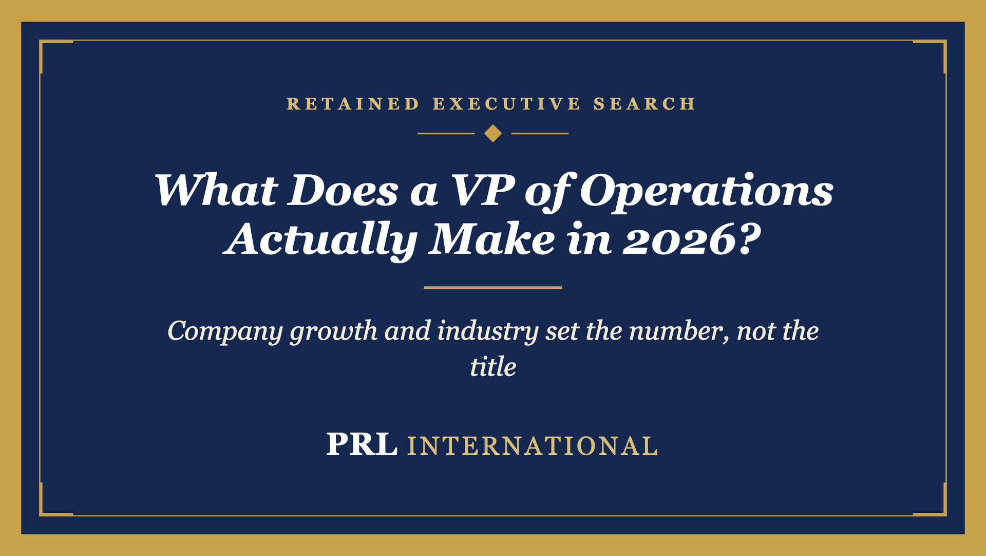 What Does a VP of Operations Actually Make in 2026?