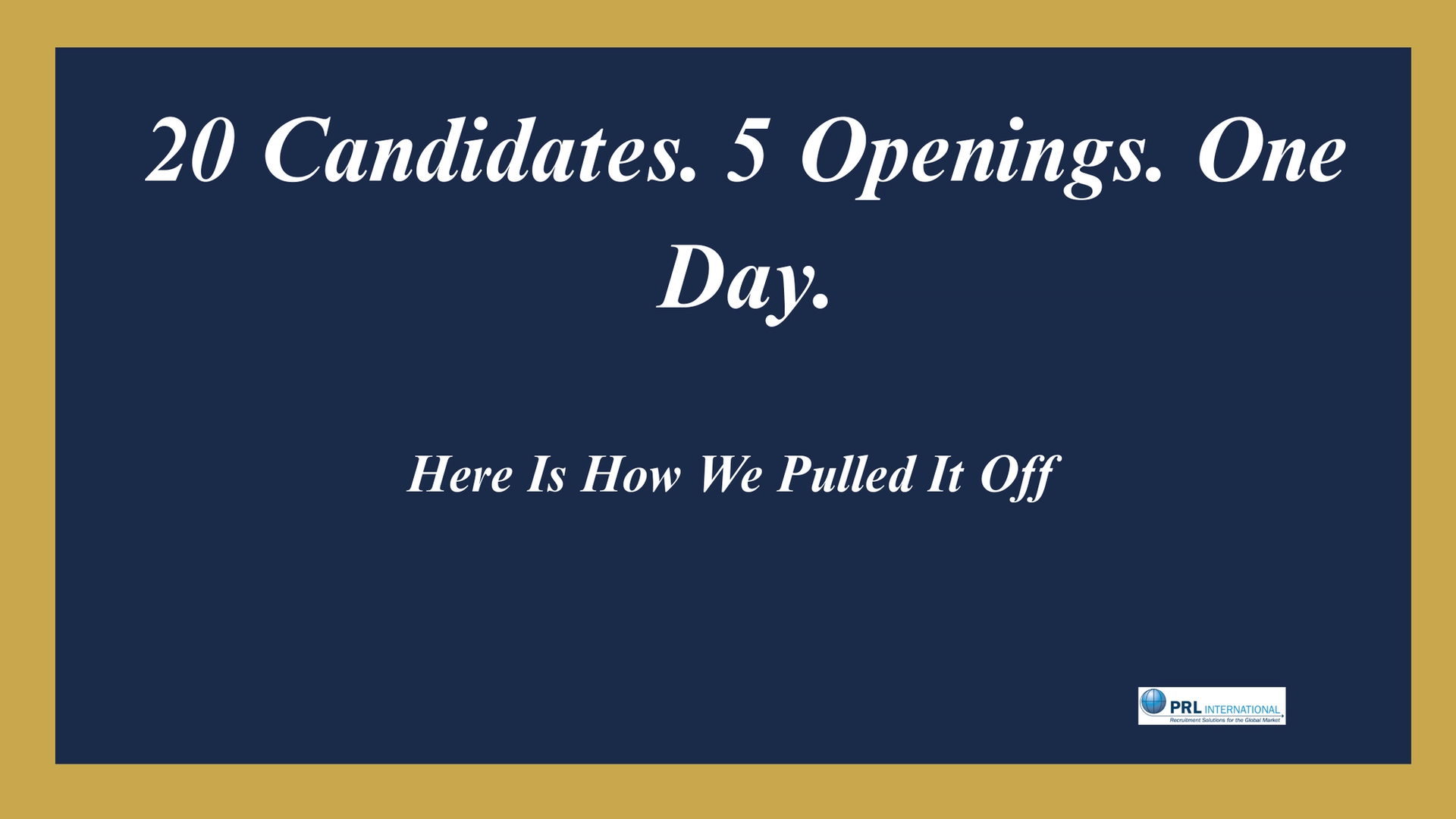 What Happens When You Interview 20 Candidates for 5 Senior Roles in a Single Day?