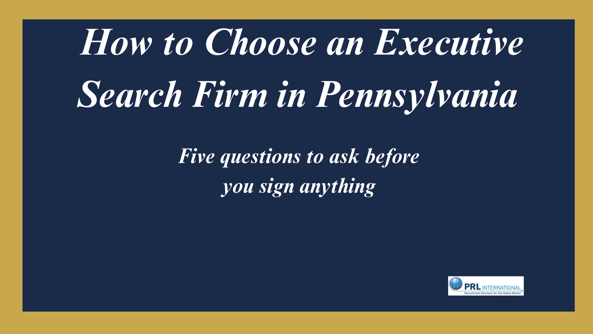 How Do You Choose an Executive Search Firm in Pennsylvania Without Getting Burned?