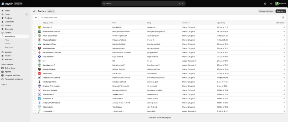 Fones.dk — Shopify Webshop with Club Kickback