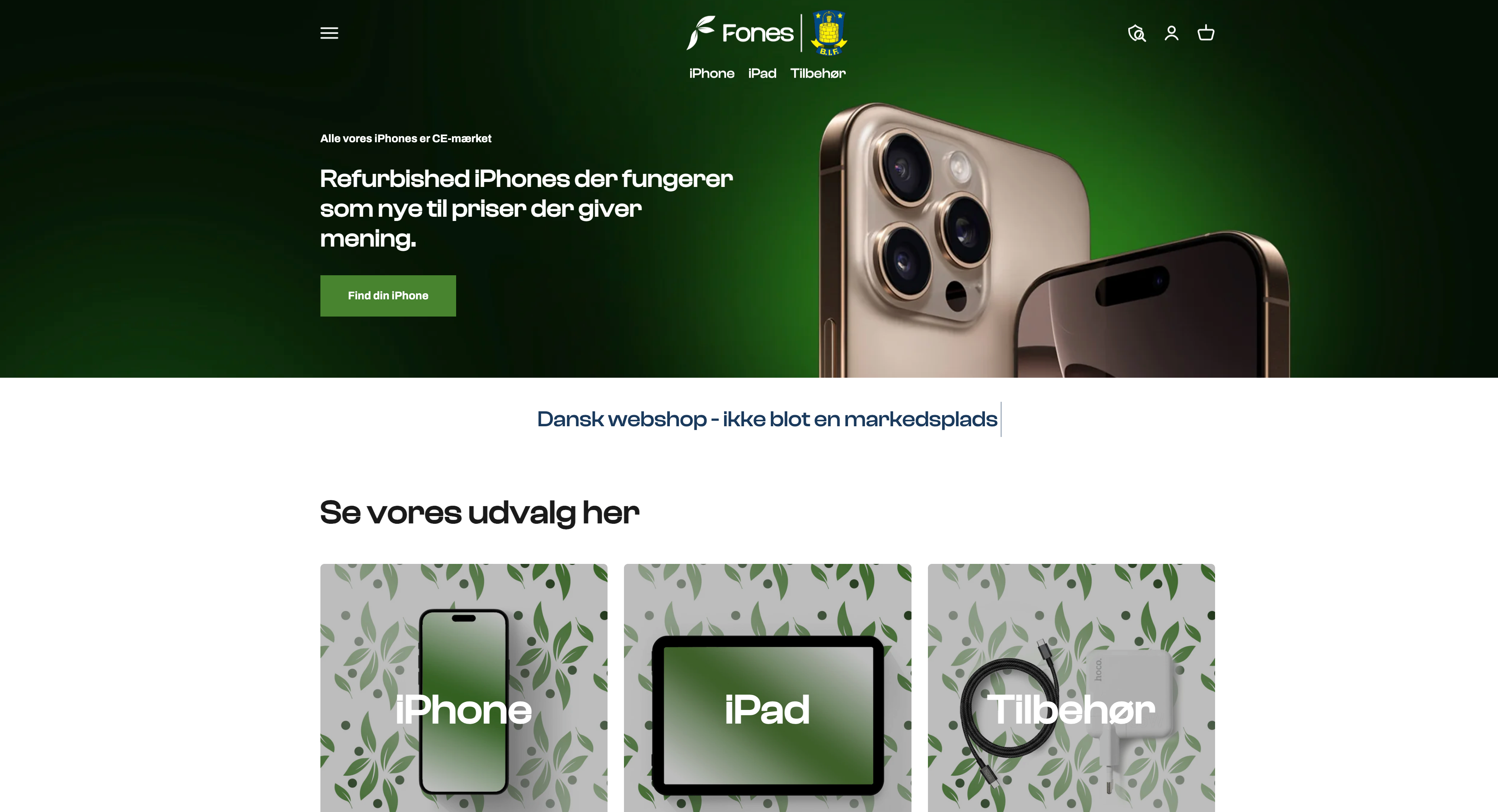 Fones.dk — Shopify Webshop with Club Kickback