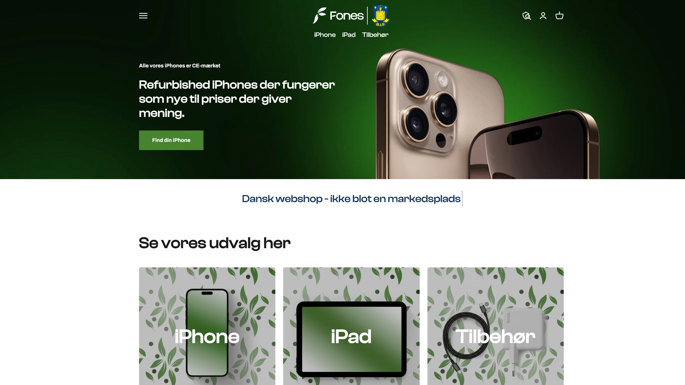 Fones.dk — Shopify Webshop with Club Kickback