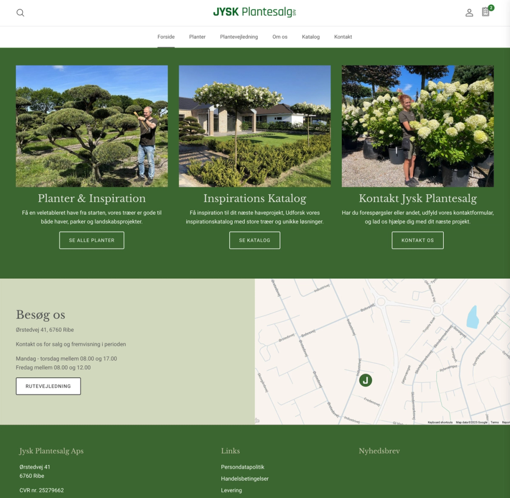 Jysk Plantesalg — Shopify Webshop
