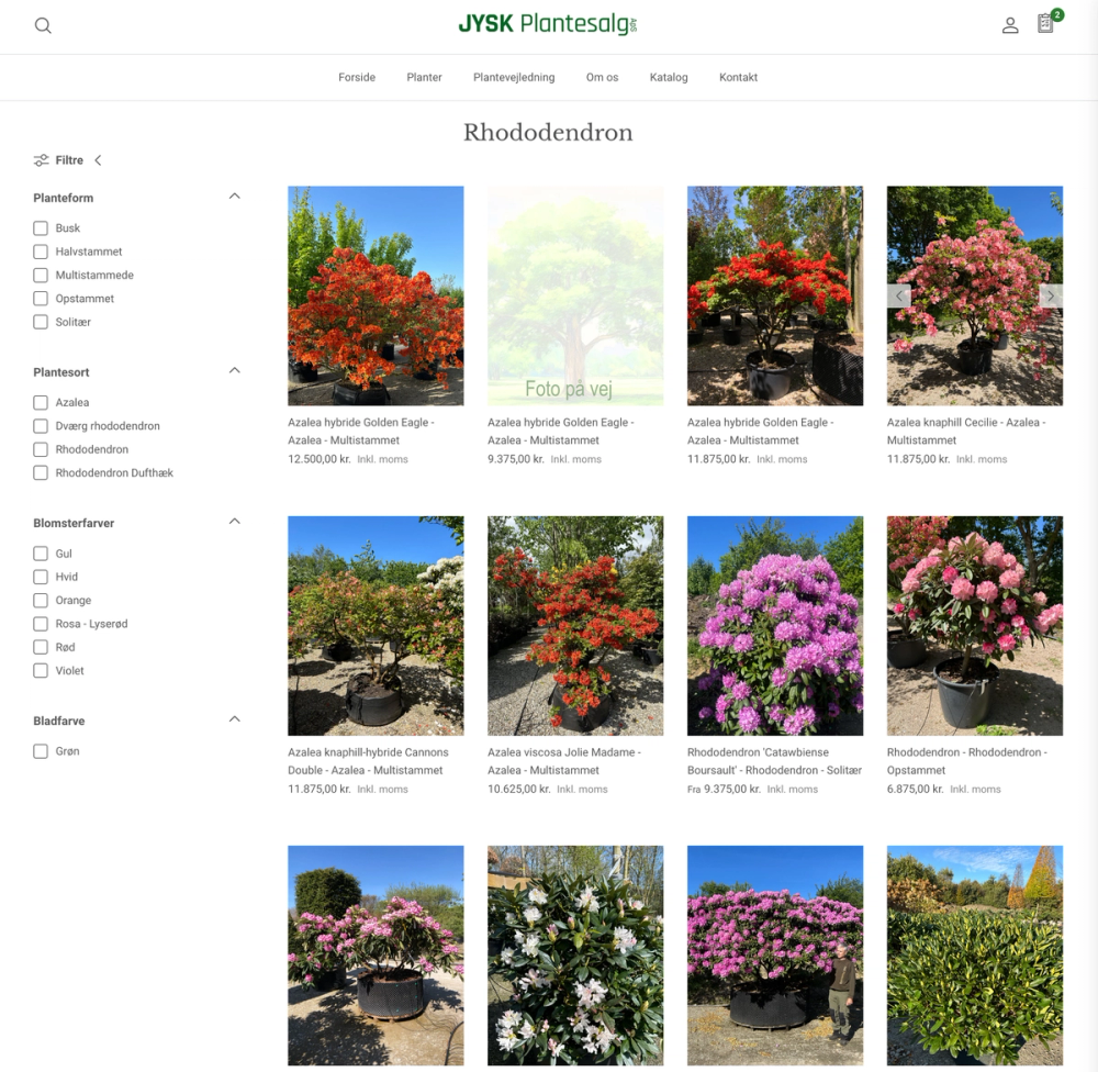 Jysk Plantesalg — Shopify Webshop
