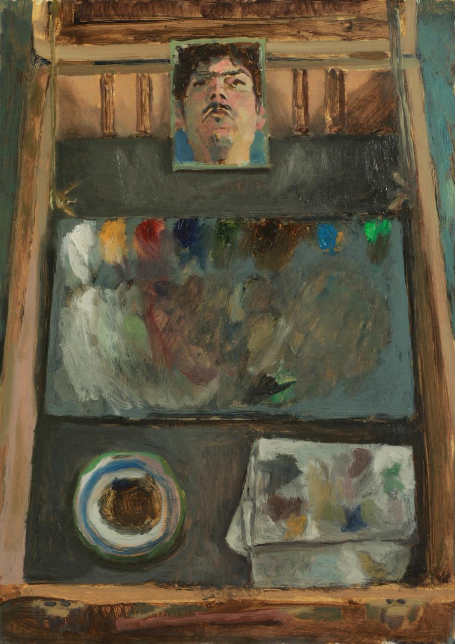 Paleta y materiales de pintura