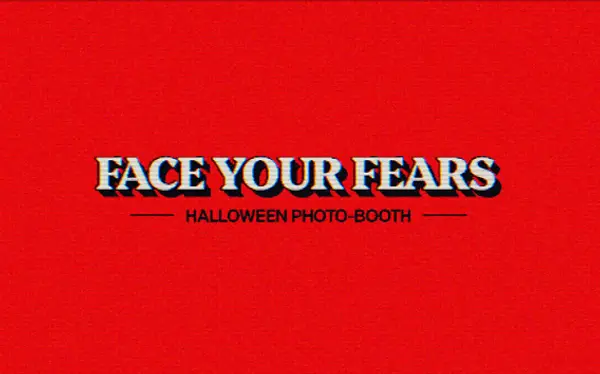 Face Your Fears logo for Dialect’s Halloween-themed AI photo booth experience