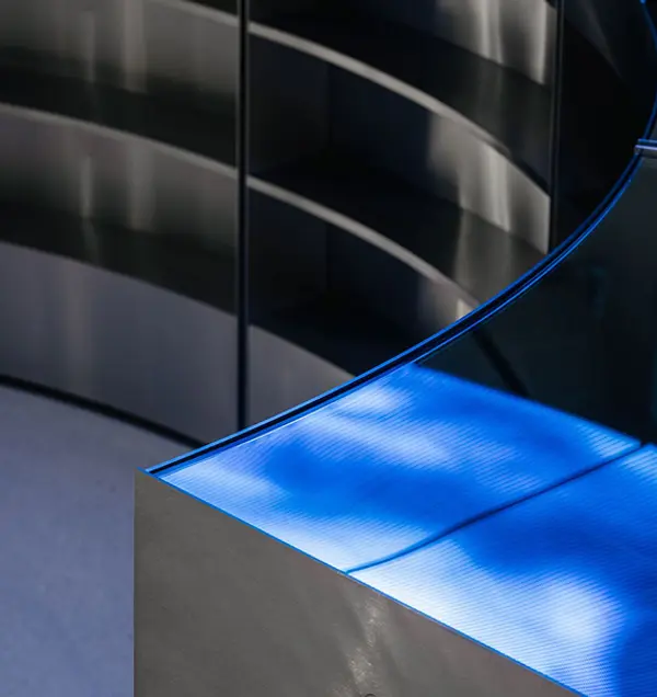 Top-down view of the ON interactive display table