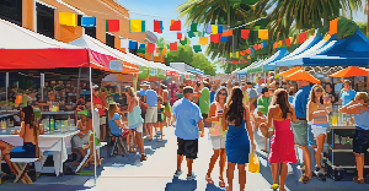 Families enjoying the Tampa Bay Margarita Festival with colorful drinks and food stands.