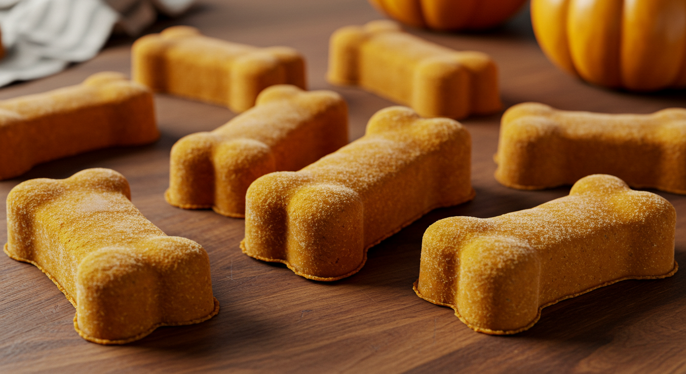 a bunch of dog treats in the shape of bones
