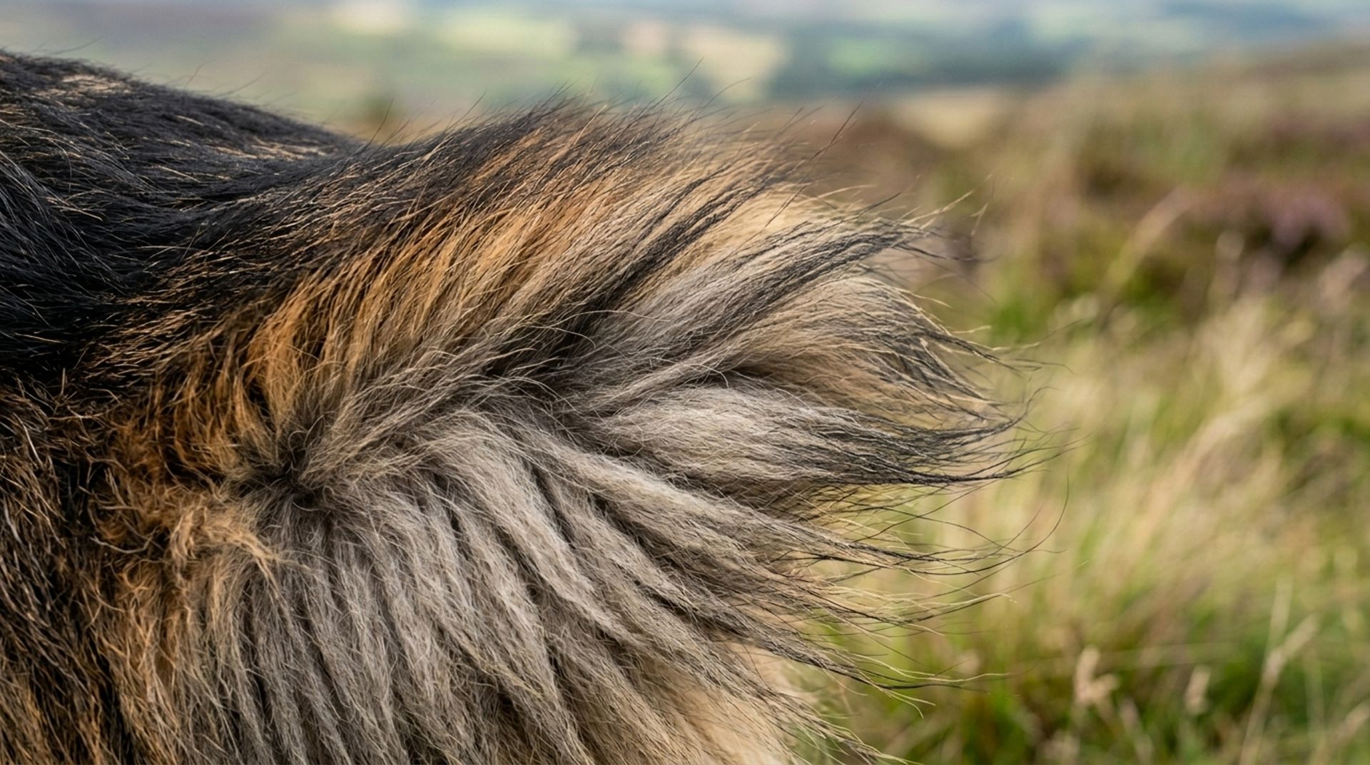 Close-up profile showing the dense, insulating undercoat of a German Shepherd