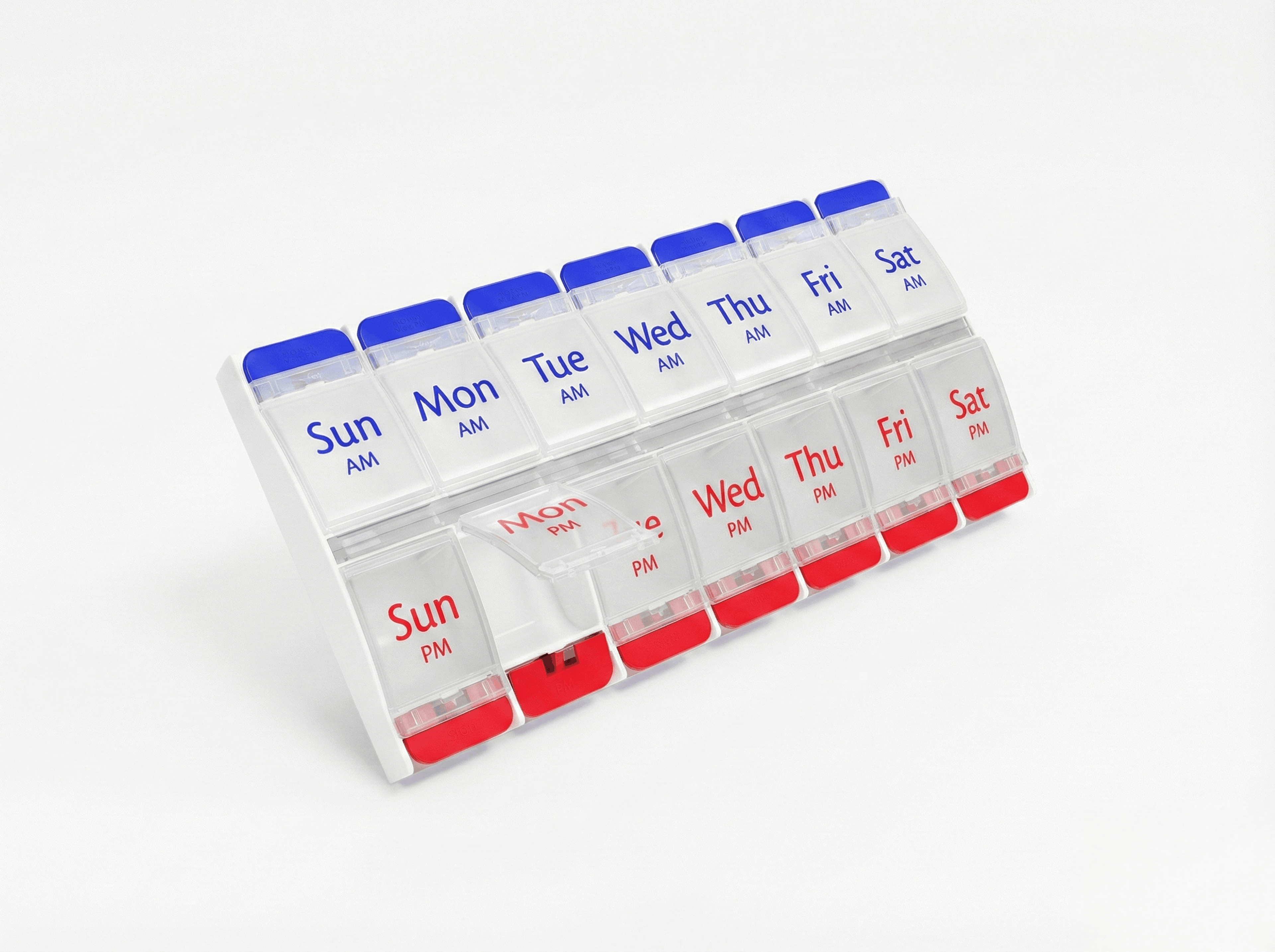 EZY DOSE Push-Button AM/PM Pill Case