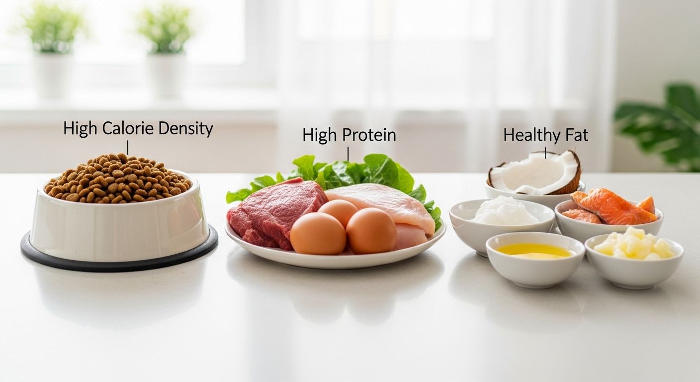 Dog food to help gain weight: what really matters
