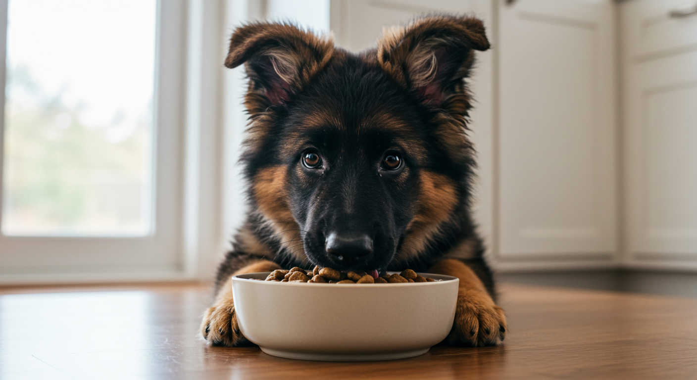 Puppy Stage: German Shepherd Feeding