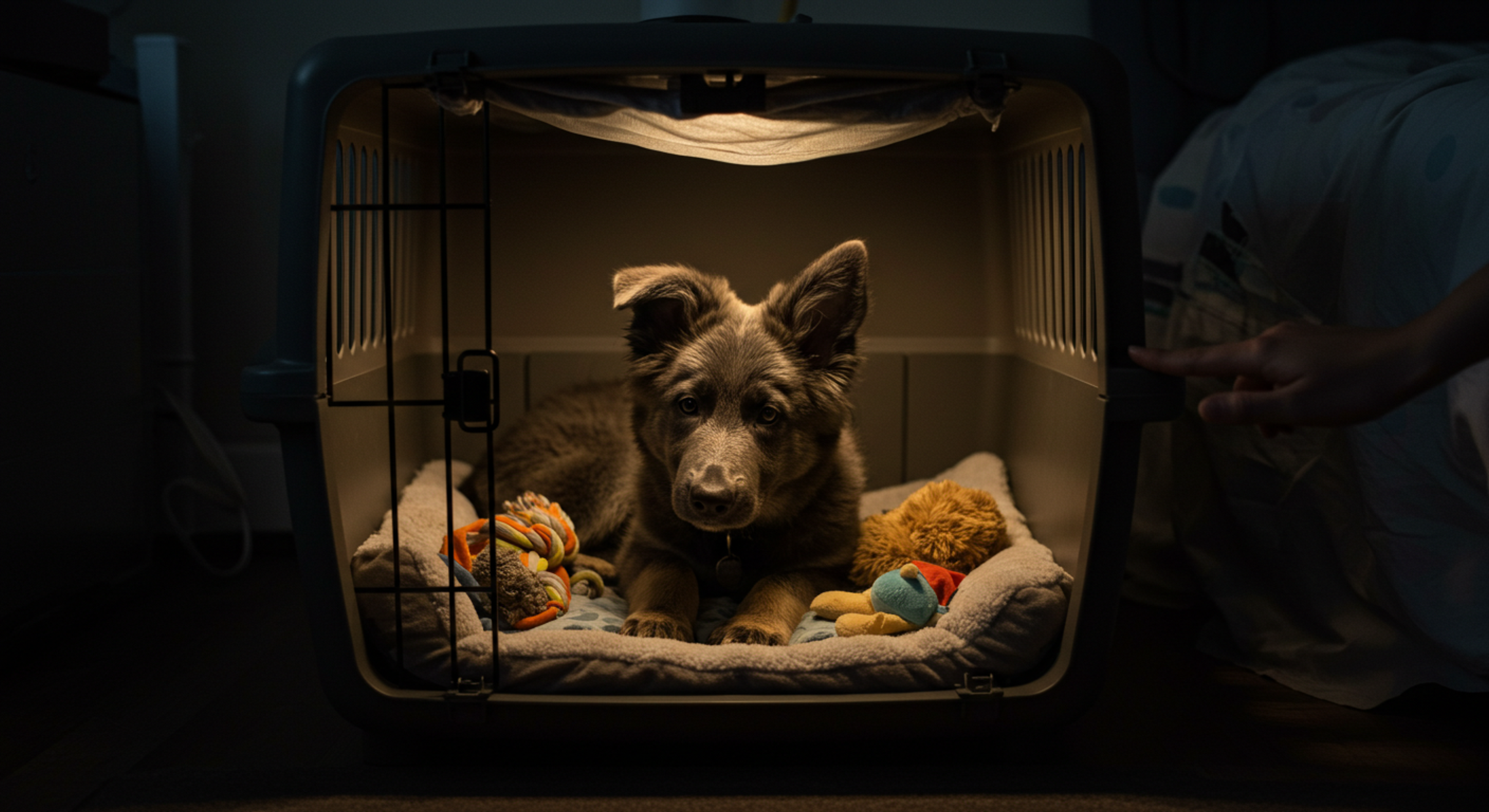 puppy-whining-in-crate-at-night-step-by-step-guide-to-stop-the-crying-fast-cover