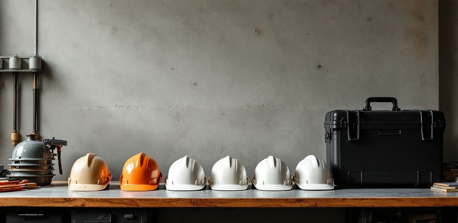 A workshop bench contrasting labor-heavy work with packaged software
