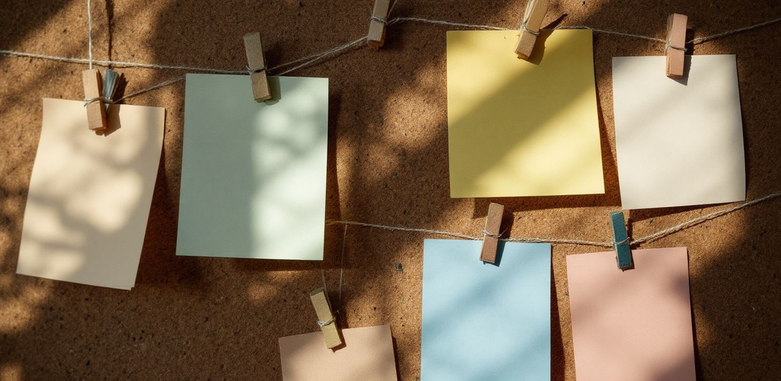 Index cards and string on a corkboard representing a simplified GTM scorecard.