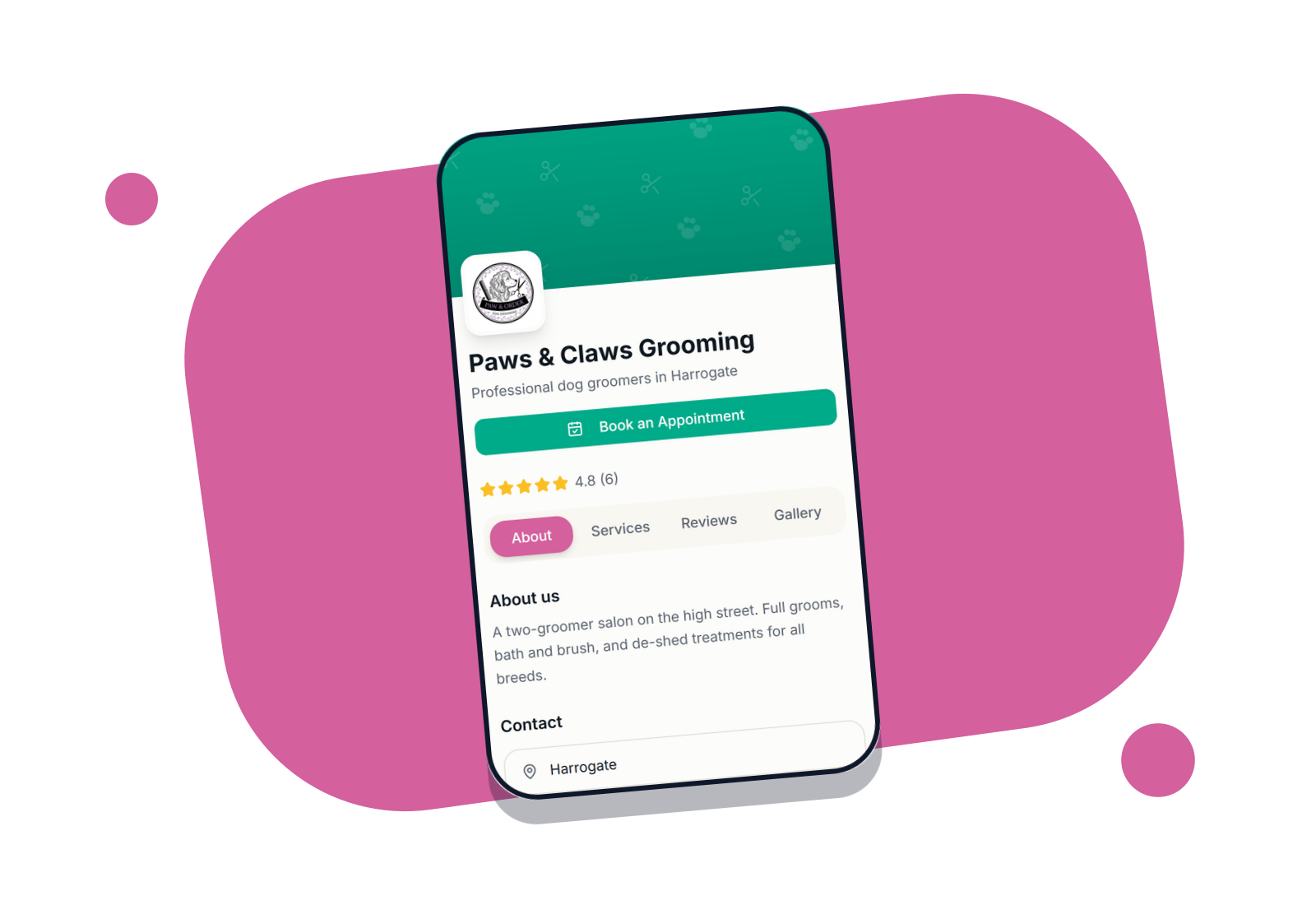 Your profile on a phone