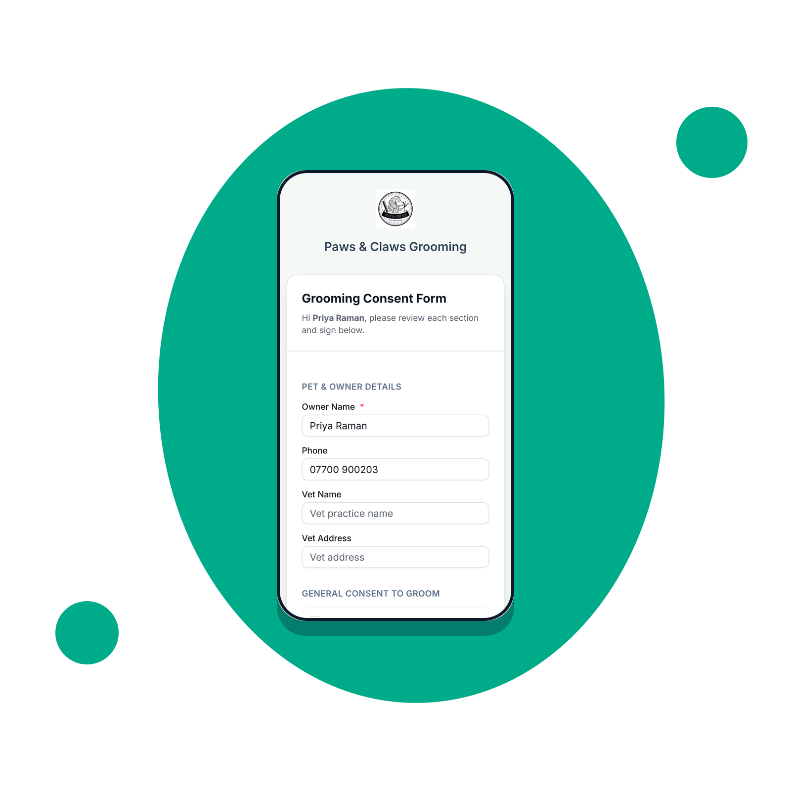 Consent Forms, Terms and Signatures