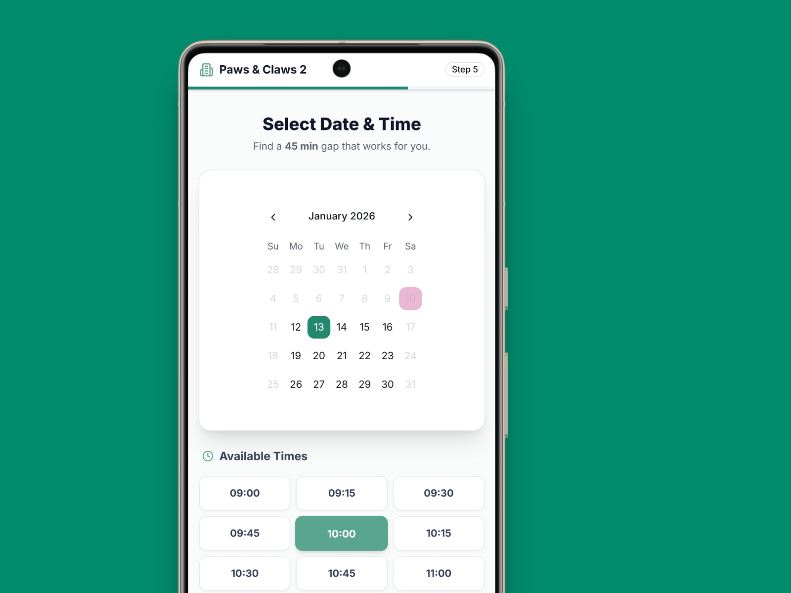 Online Booking Form