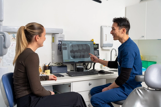 Patient with St Leonards dentist