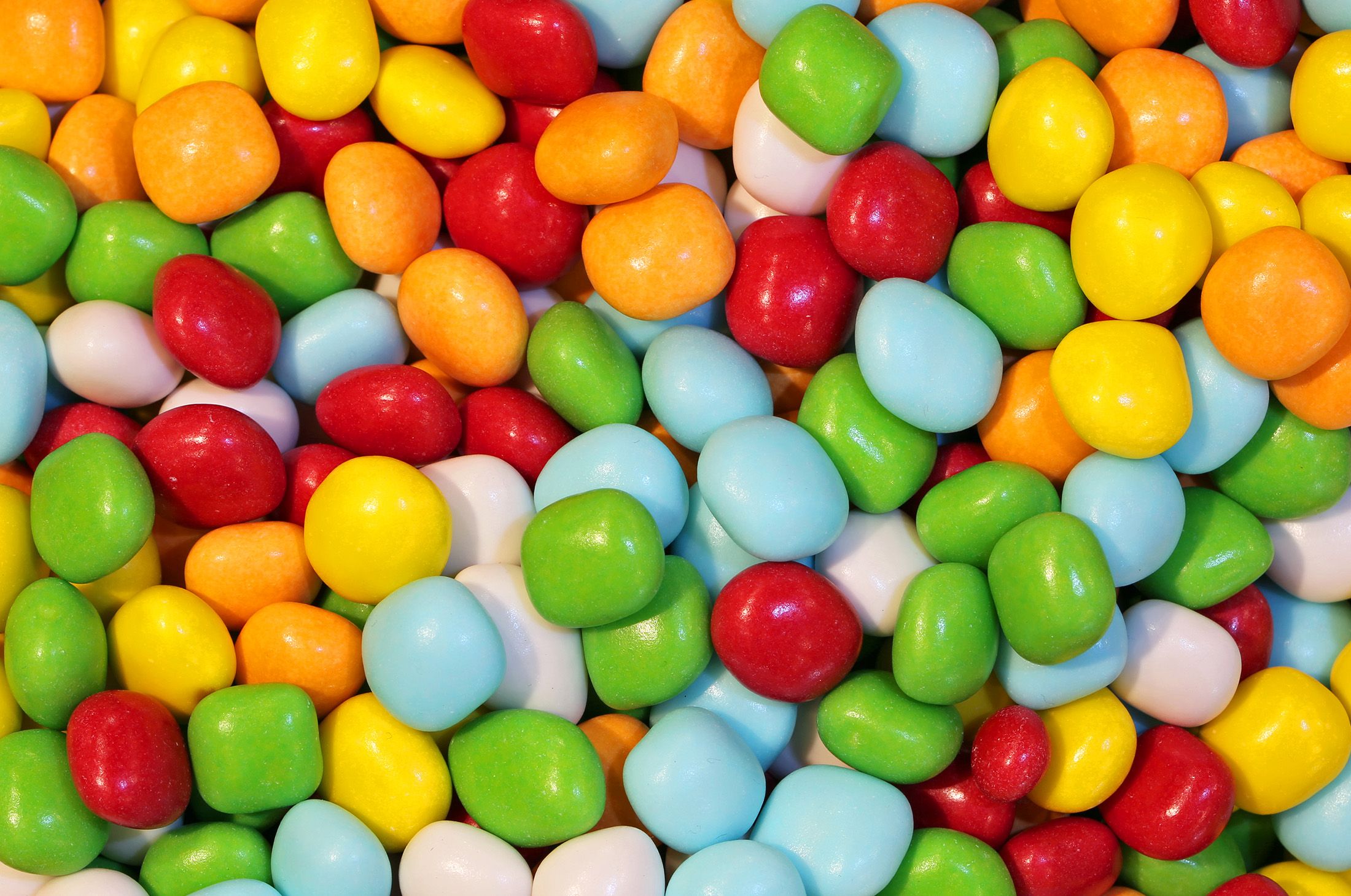Image of hard coated chewy lollies, ranked 5th best lollie.