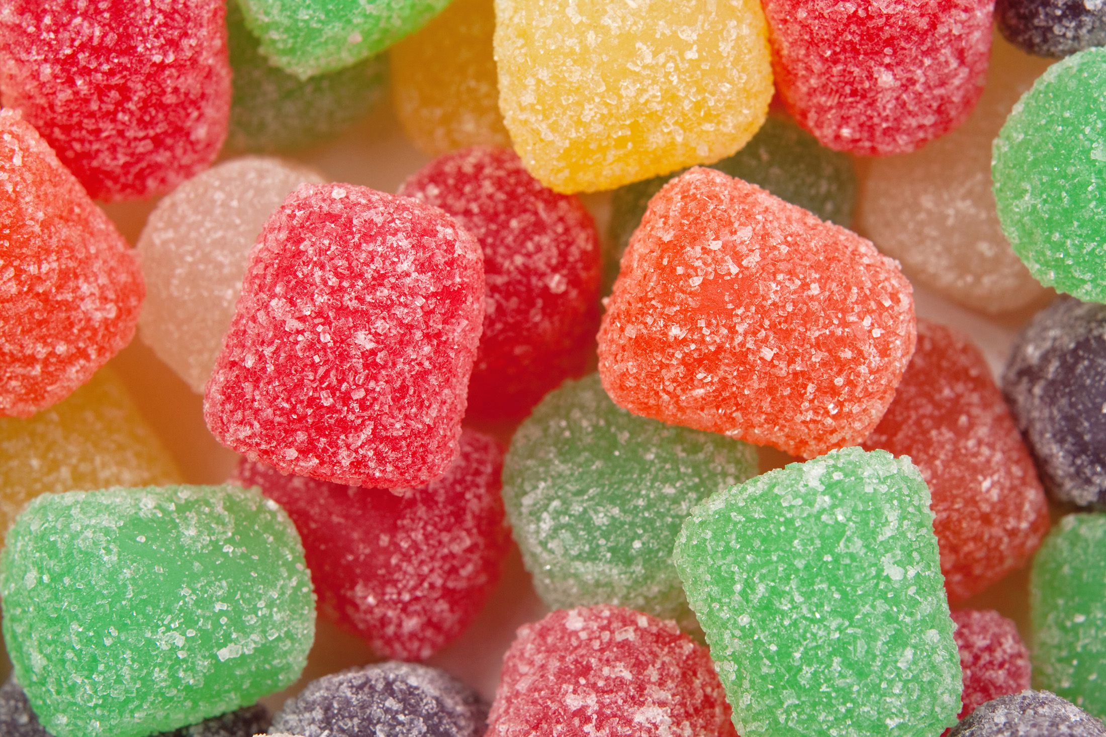 Image of mixed jelly lollies, ranked 6th best lollie.