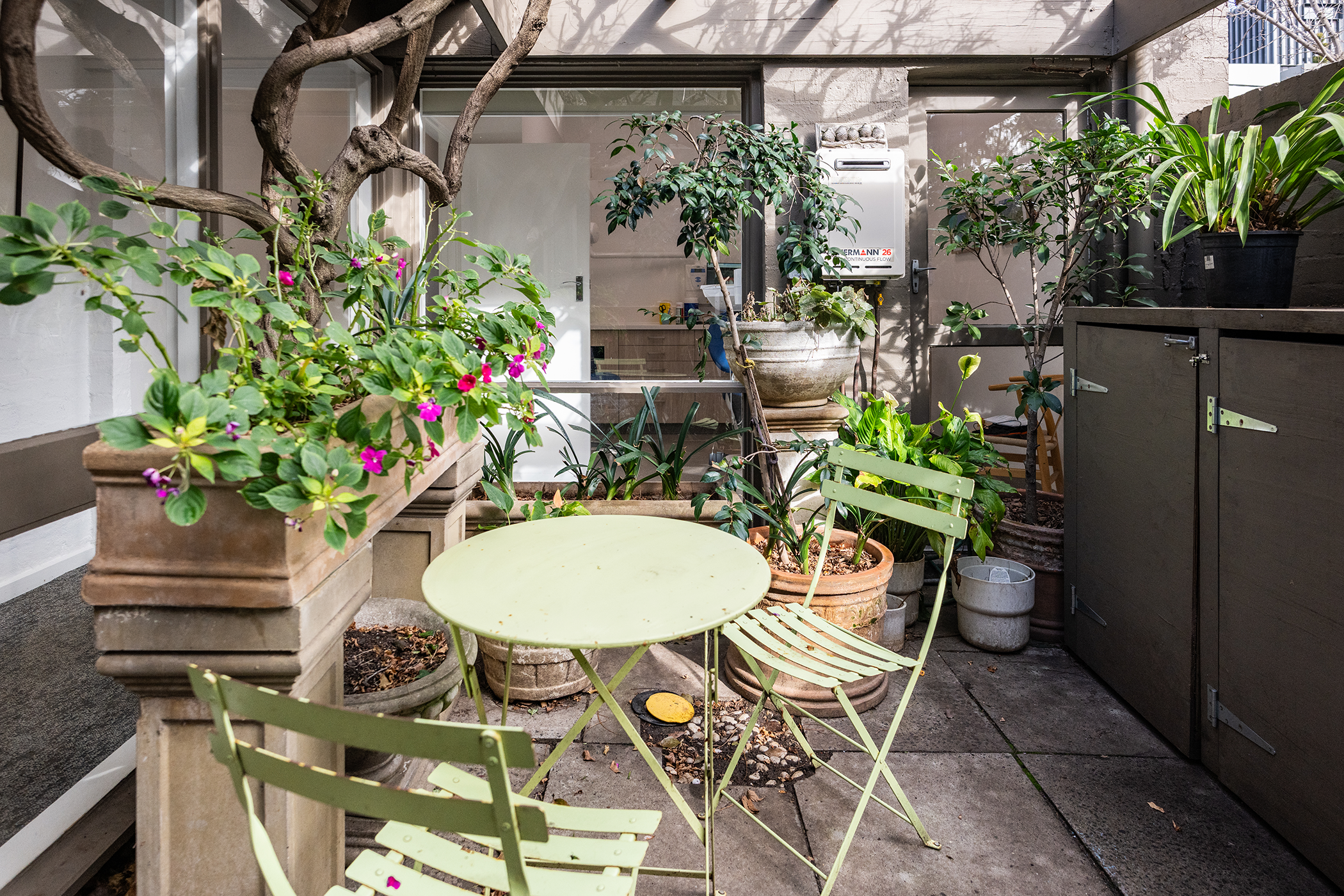 Image of Martin Street Dentists' outdoor area, made for patients to relax.