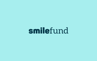 Image of the SmileFund logo with a turquoise background.