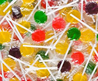 Image of a collection of sugary lollipops,
