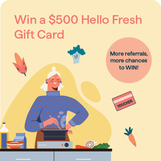 Refer A Friend prize graphic, win a $500 Summer Glow Up Kit.