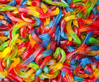 Image of naturally sweetened gummy snakes, ranked 4th best Halloween treat.