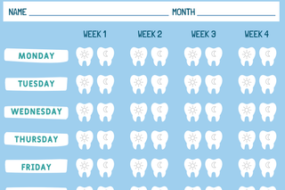 Teeth brushing chart